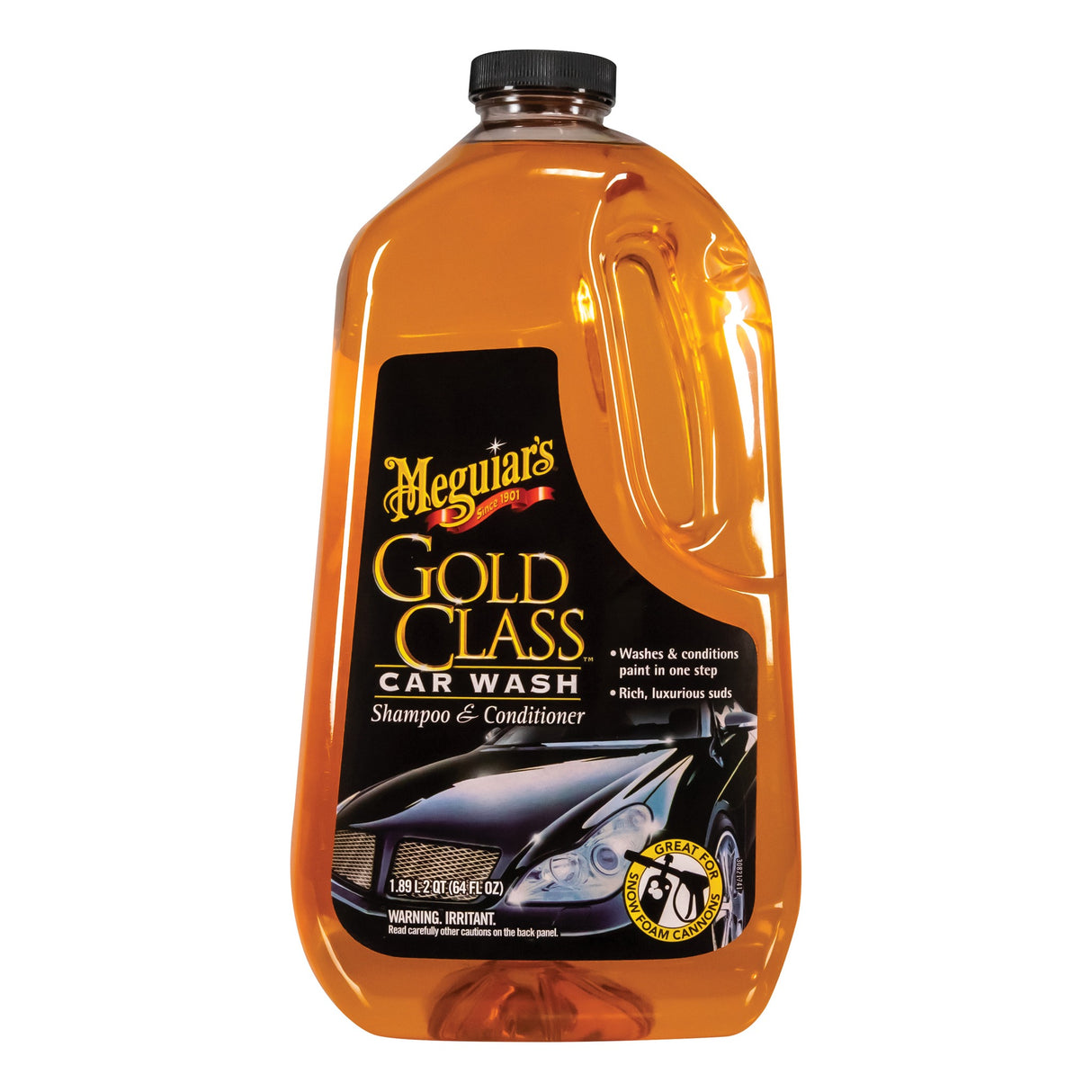Meguiars GOLD CLASS Car Wash Shampoo & Conditioner Autoshampoo 64 oz (1.89 Liter)