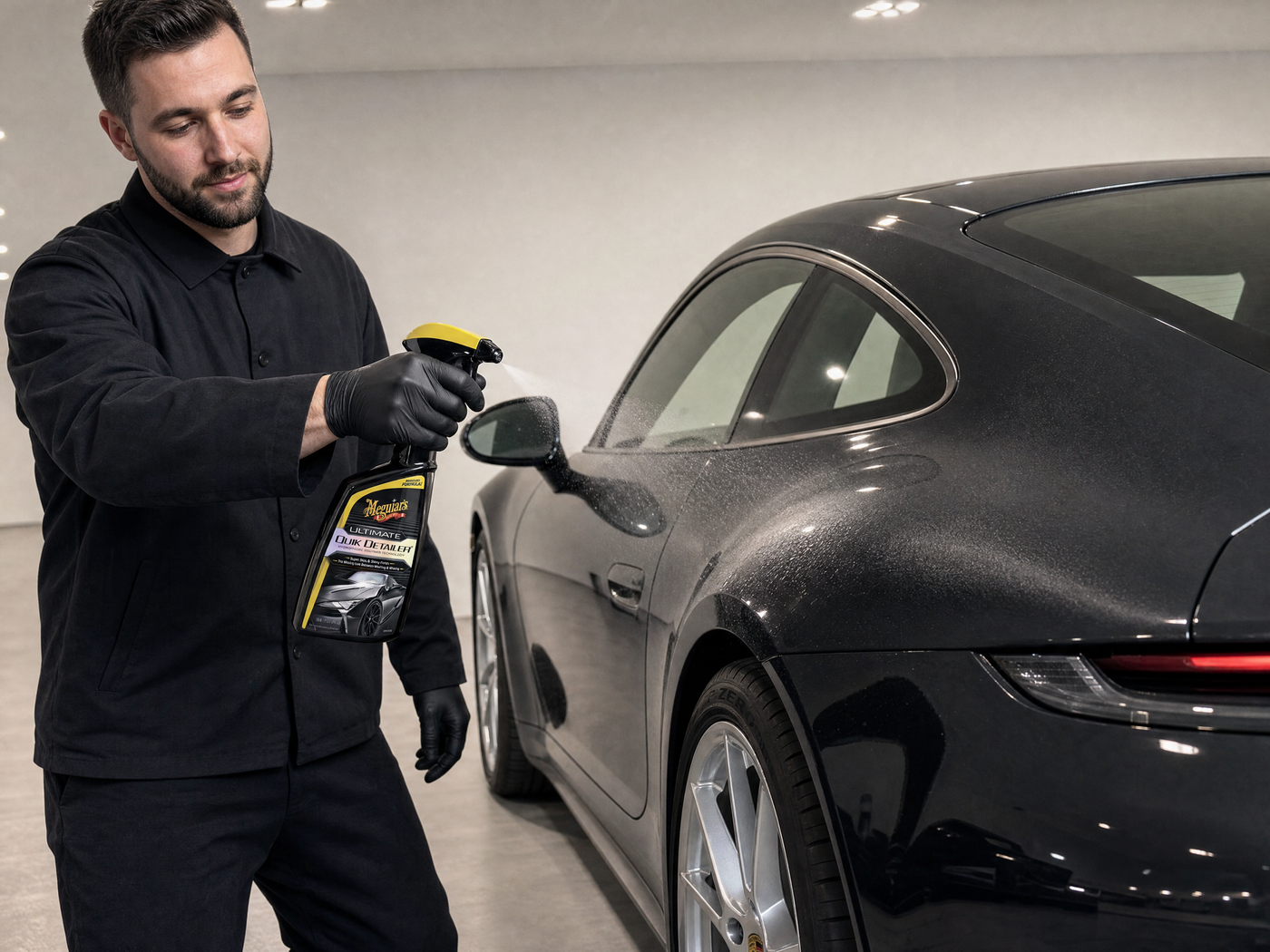 Detailing1 Hero: Quick Detailer — Trockene Mai-Tage — Glanz auffrischen ohne Wasser (Desktop)