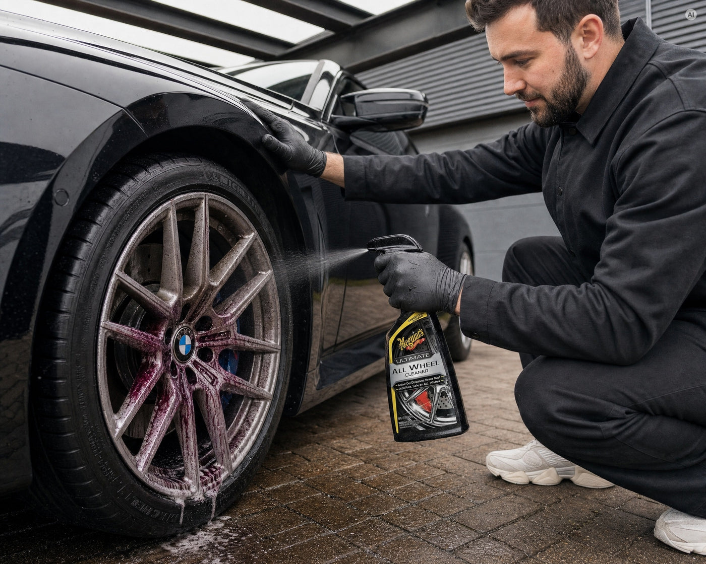 Detailing1 Hero: Felgenreiniger — Meguiars Ultimate All Wheel Cleaner am BMW M2 (Desktop)