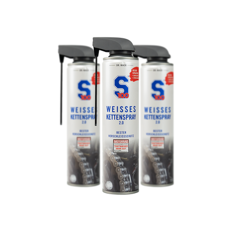 "S100" Weisses Kettenspray 2.0 für Motorrad (Weiß)