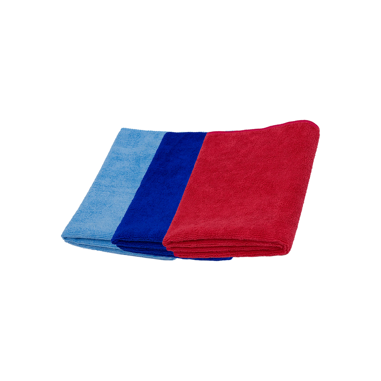 Car Wash 3er Set "BMW M" 320GSM Mikrofasertücher (Hellblau + Blau + Rot)