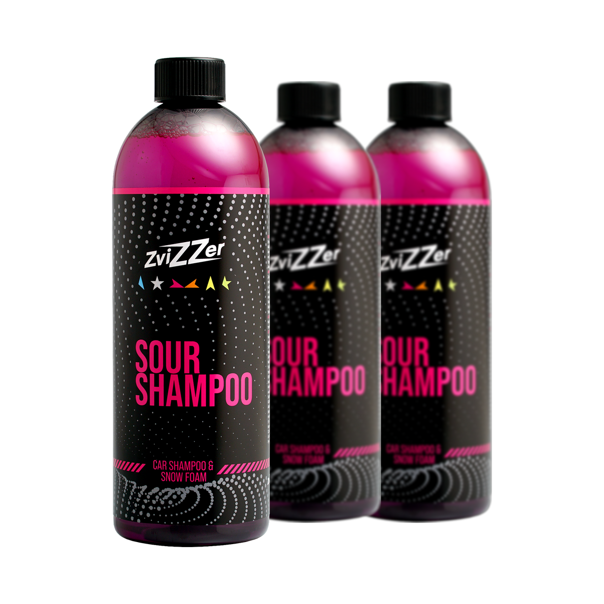 ZviZZer Sour Shampoo — Autoshampoo 1000 ml / 3er-Set