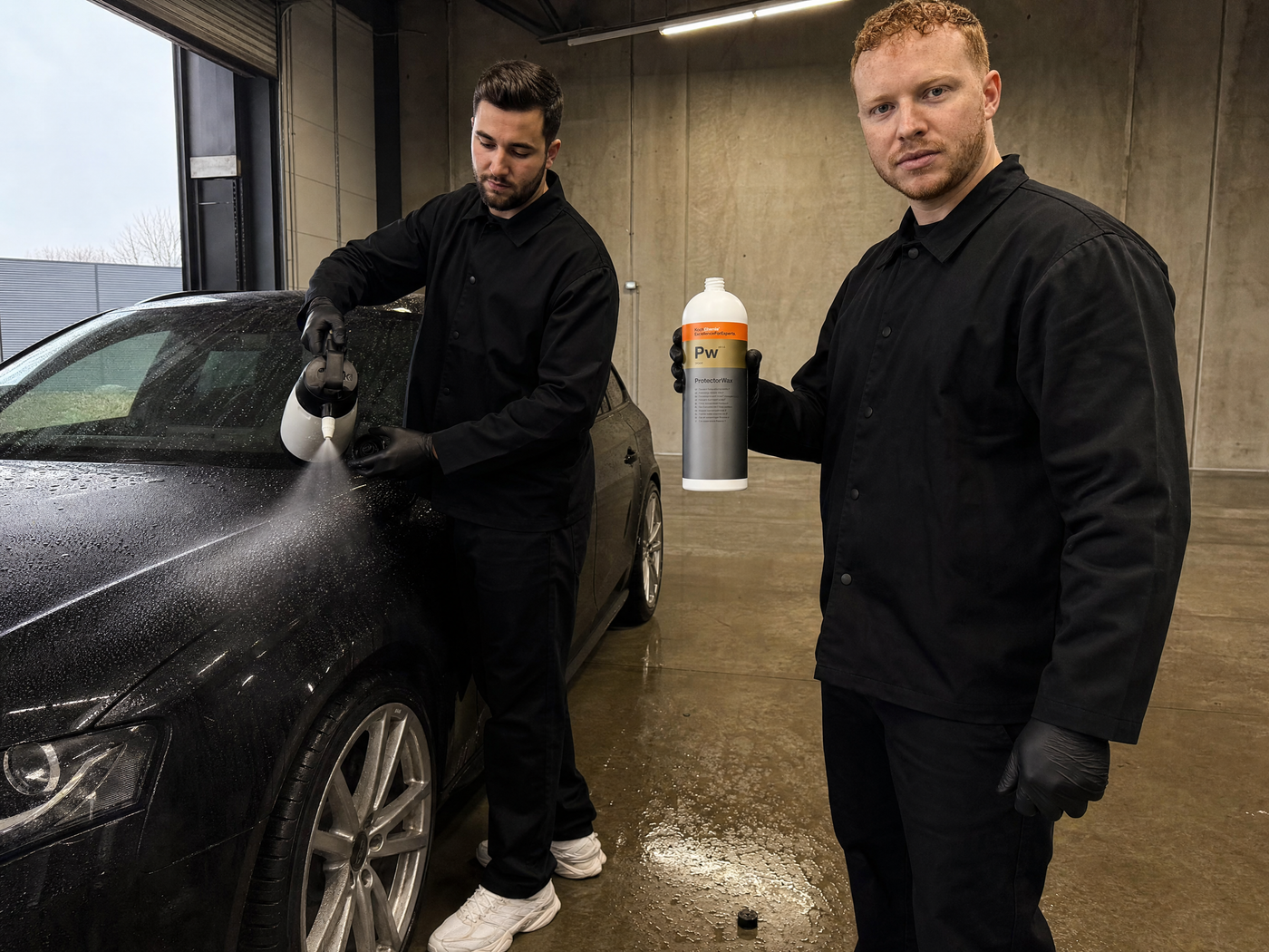 Detailing1 Hero: Versiegelung & Politur — Lack versiegelt. Wasser perlt ab. (Desktop)