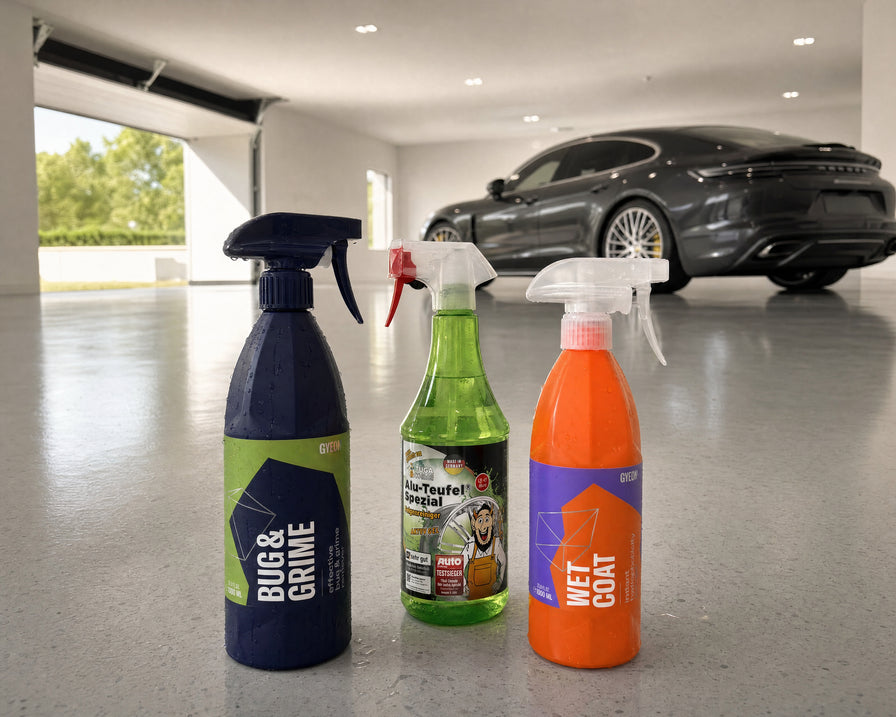 Detailing1 Spotlight: Sommer-Roadtrip — GYEON Bug&Grime, TUGA Alu-Teufel, GYEON WetCoat