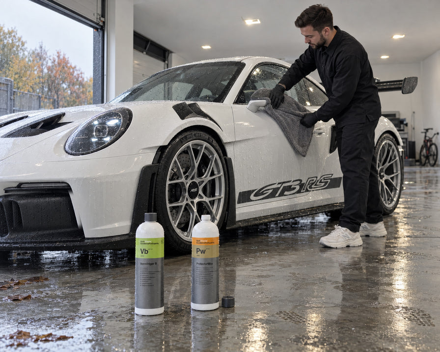 Detailing1 Spotlight : lavage d'automne avec Koch-Chemie Vb et Pw, serviette THE COLLECTION Aqua sur une Porsche 911 GT3 RS