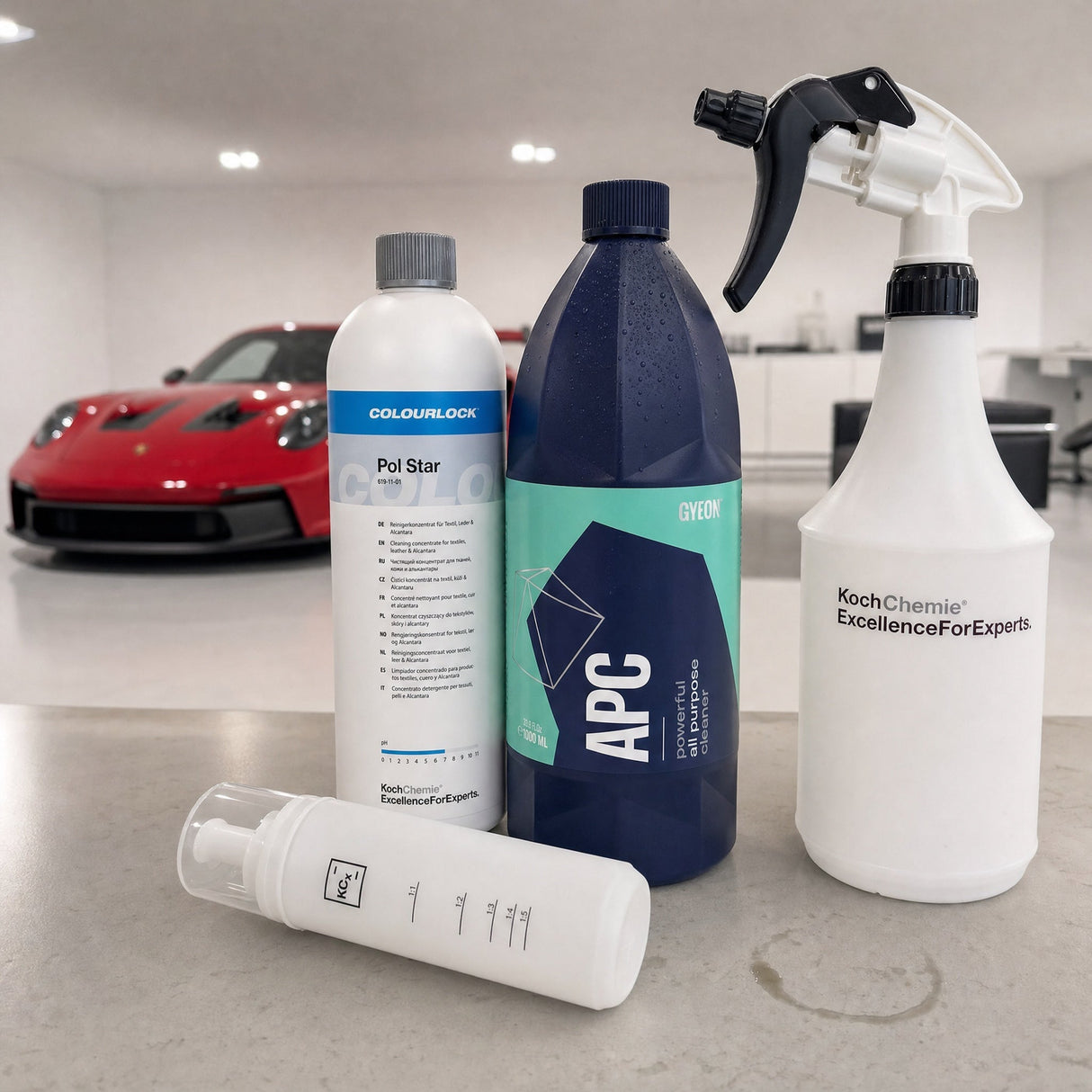 Detailing1 Auto-Reinigungsset "Innenraum" — GYEON Q²M APC 1 Liter + COLOURLOCK „Pol Star“ 1 Liter + Foamer Bottle + Koch-Chem