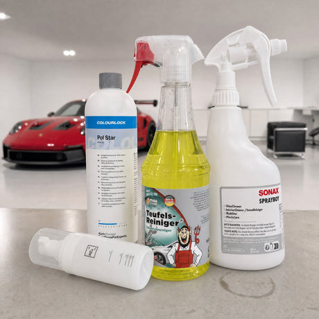 Detailing1 Auto-Reinigungsset "Innenraum" — TUGA Chemie Teufels-Reiniger® 1 Liter + COLOURLOCK „Pol Star“ 1 Liter + Foamer Bo