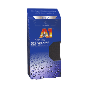 A1 "DER Wax" Auftragsschwamm — Dr. Wack Schwarz / 15x8cm / 1 Stück