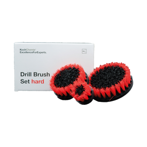 Koch-Chemie Drill Brush Set "Hard" — Harte Bürstenaufsätze für Bohrschrauber (Rot)