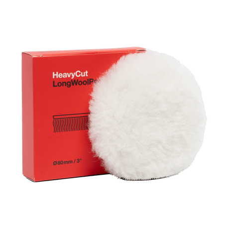 Koch-Chemie Heavy Cut "Long" Wool Pad — Lammfell-Polierpad "Rot" (Langflorig)