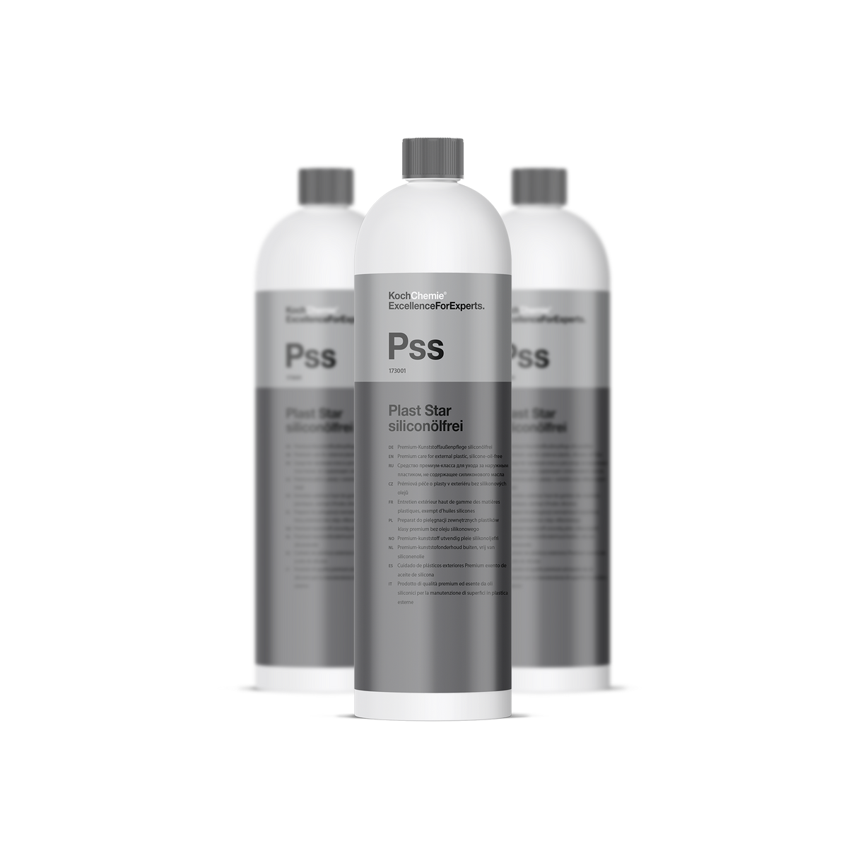 Koch-Chemie Plast Star "Pss" — Premium Kunststoffpflege siliconölfrei 1000ml 3er Set