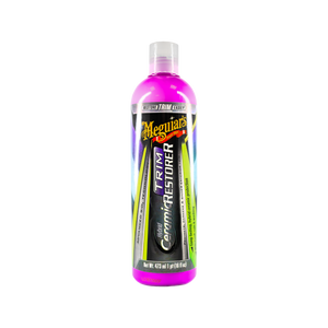 Meguiar's Hybrid Ceramic Trim Restorer: SiO2-Formel für ausgeblichenen Kunststoff & Gummi — stellt sattes Schwarz wieder her und schützt dauerhaft.
