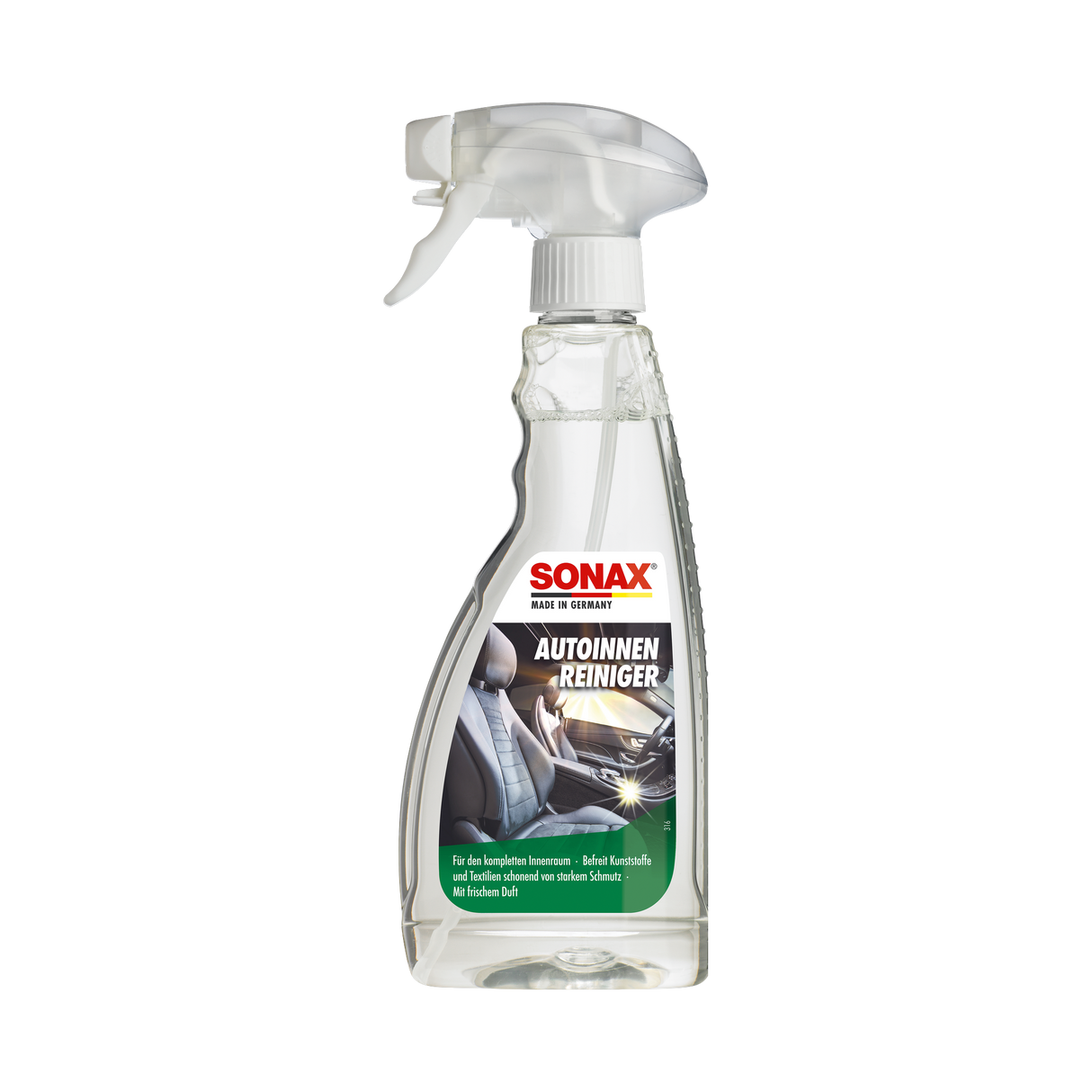 SONAX AutoInnenReiniger 500 ml Sprühflasche — Innenraumreiniger für Kunststoff und Textil